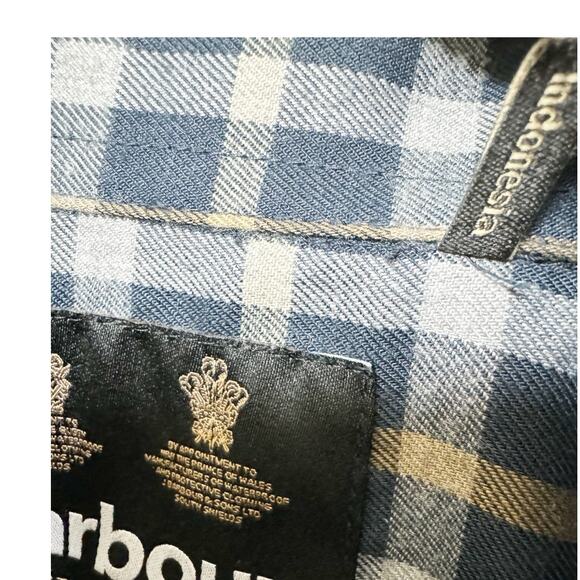 Barbour Mens Coll Thermo Shirt Button Down Inky Blue Regular Fit US Medium - Picture 6 of 9